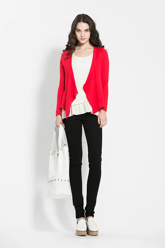 精巧立體車縫束腰拉鍊層次無袖外套